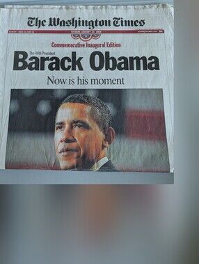 The Washington Times Commemorative Inaugural Edition - Black & White Newspaper
